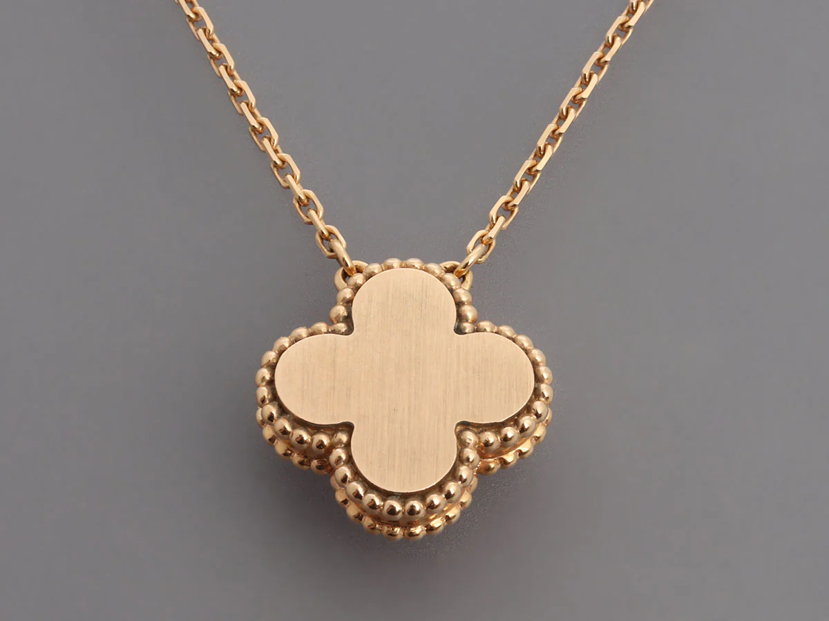 Van Cleef & Arpels 18K Rose Gold LE 2015 Pink Sèvres Diamond Holiday Pendant Necklace - Image 3