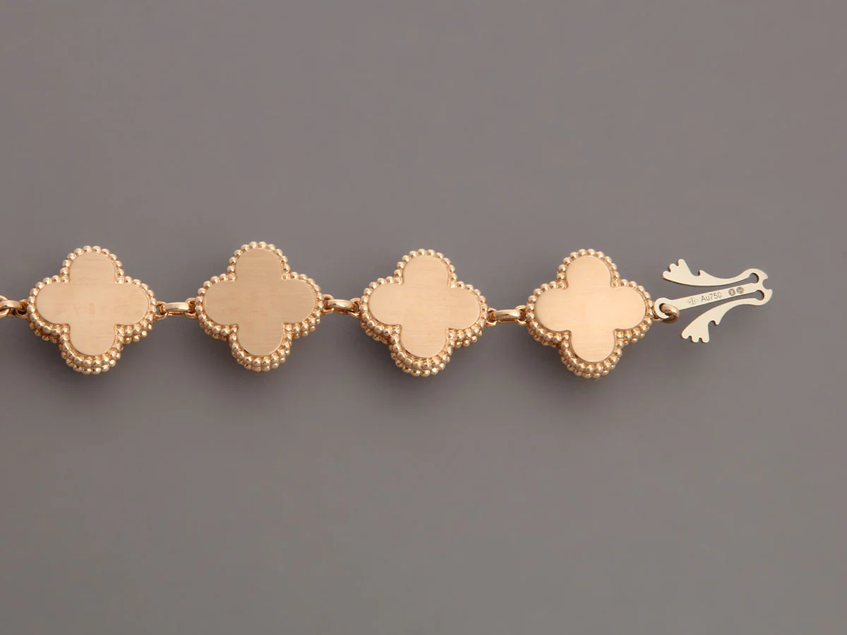 Van Cleef & Arpels 18K Rose Gold Mother of Pearl Sweet Alhambra Watch 23mm - Image 6