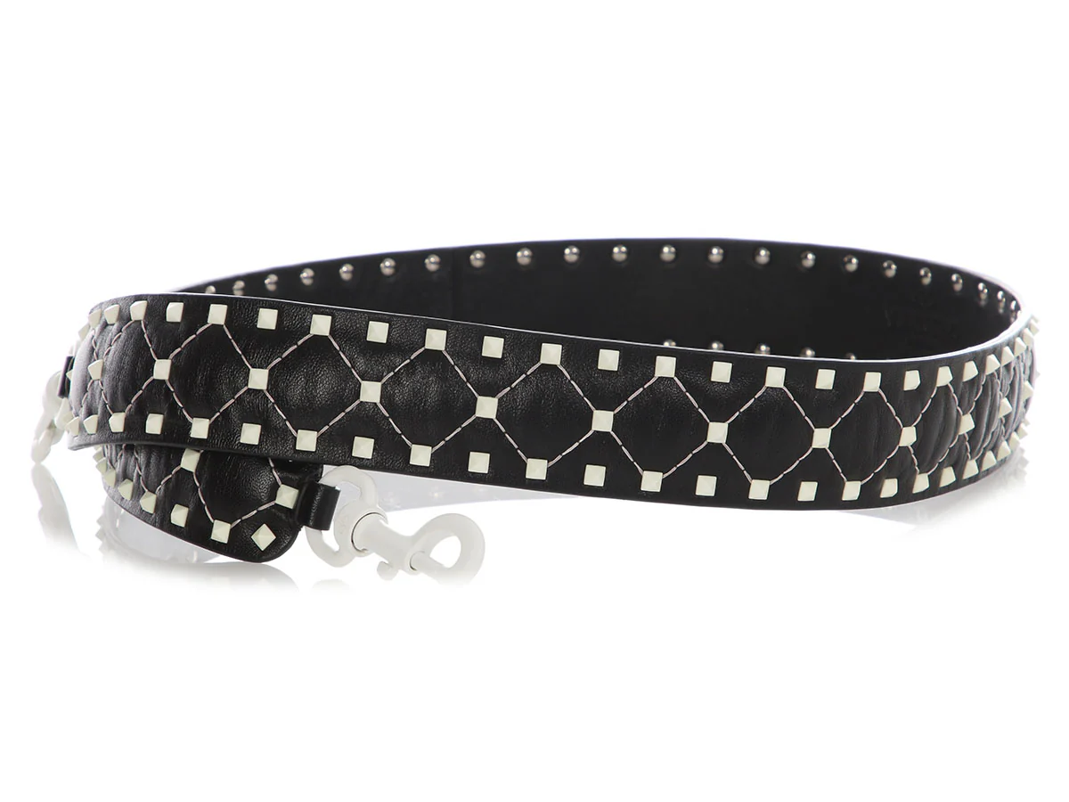Valentino Black and White Rockstud Strap - Image 2
