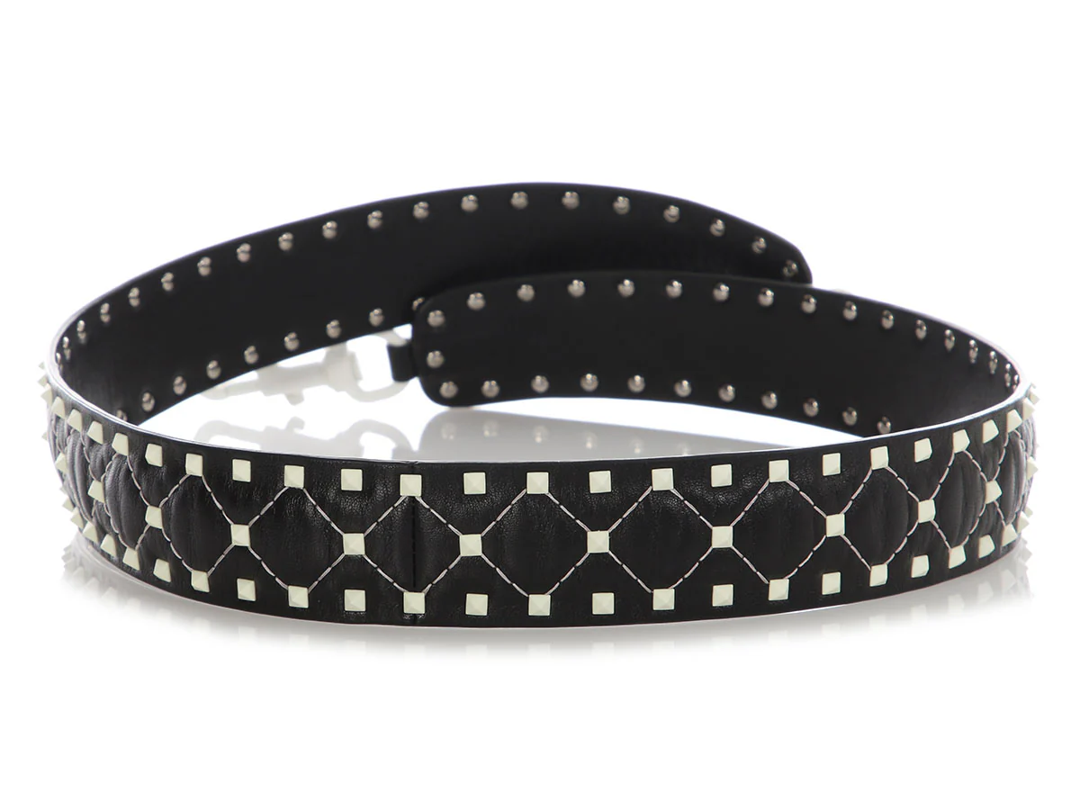 Valentino Black and White Rockstud Strap - Image 3