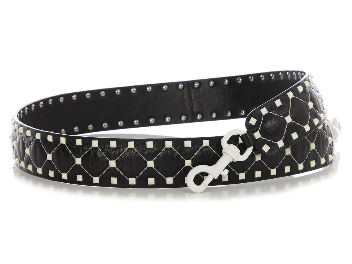 Valentino Black and White Rockstud Strap - Image 4