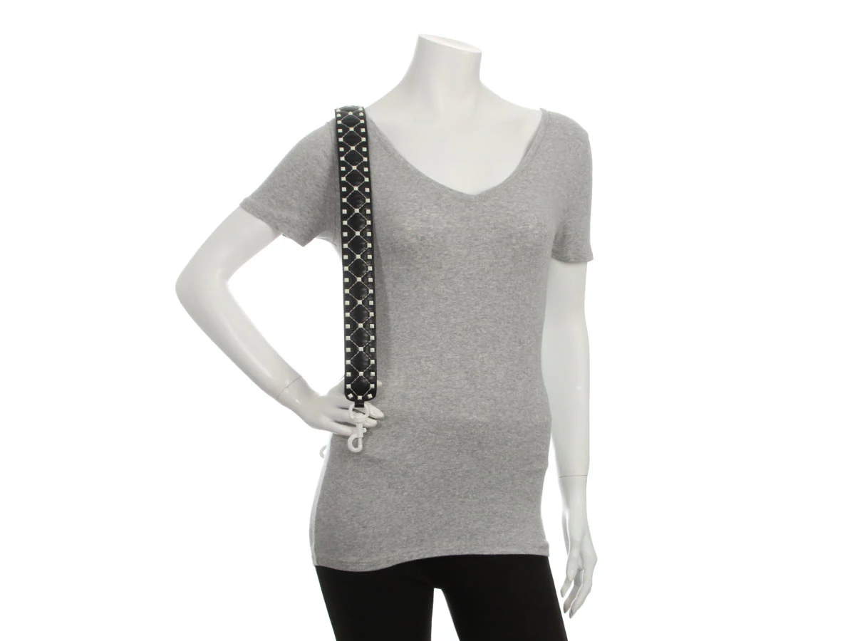 Valentino Black and White Rockstud Strap - Image 5