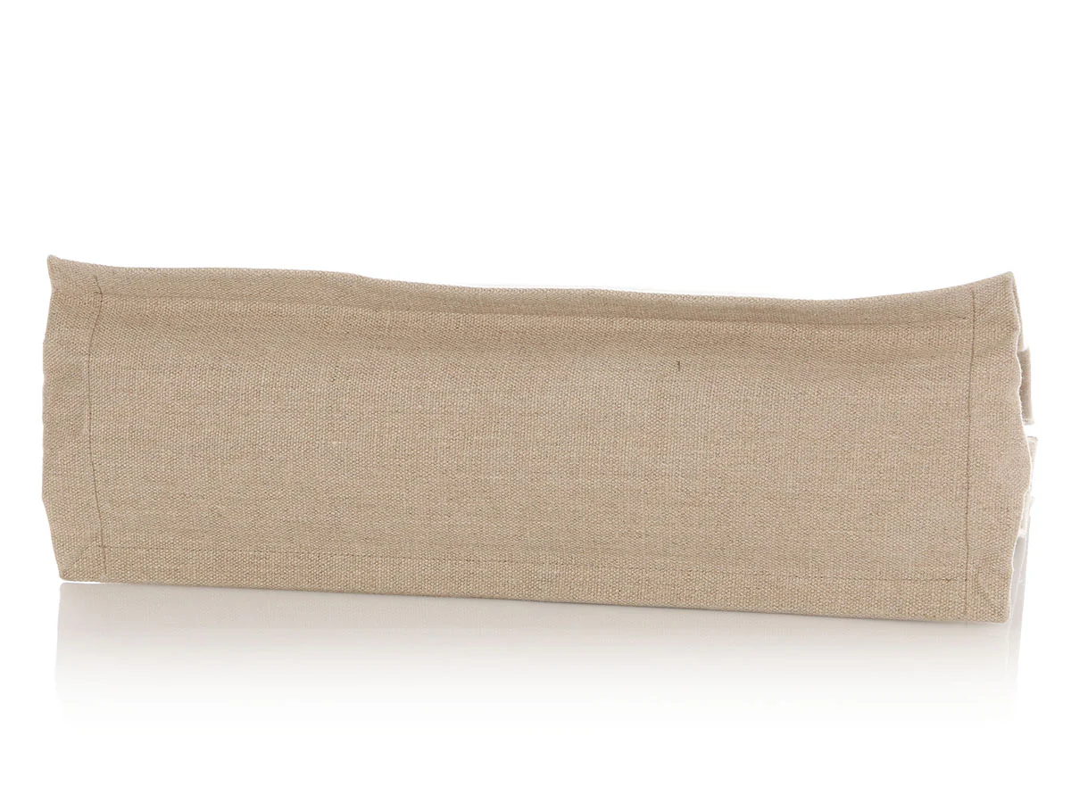 Saint Laurent Large Beige Canvas Rive Gauche Tote - Image 6