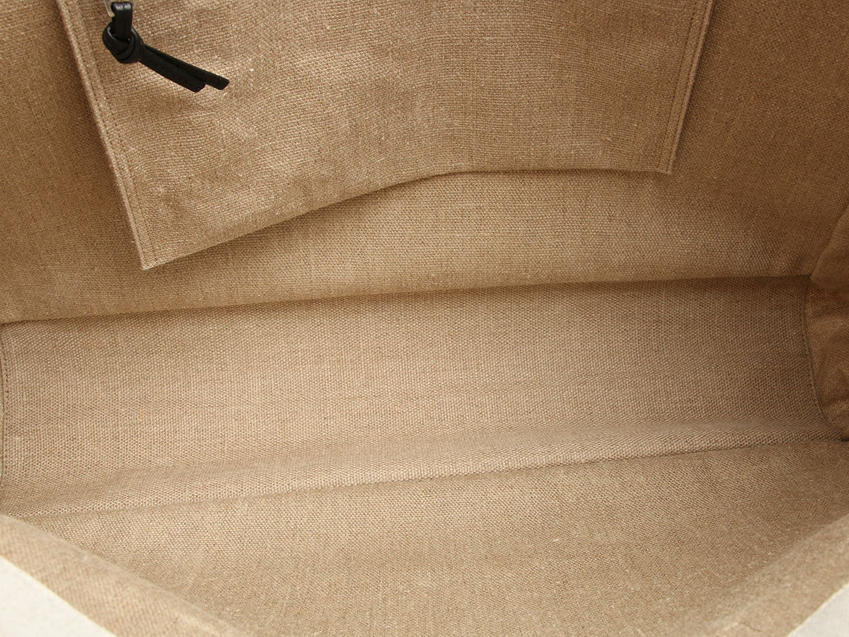 Saint Laurent Large Beige Canvas Rive Gauche Tote - Image 8