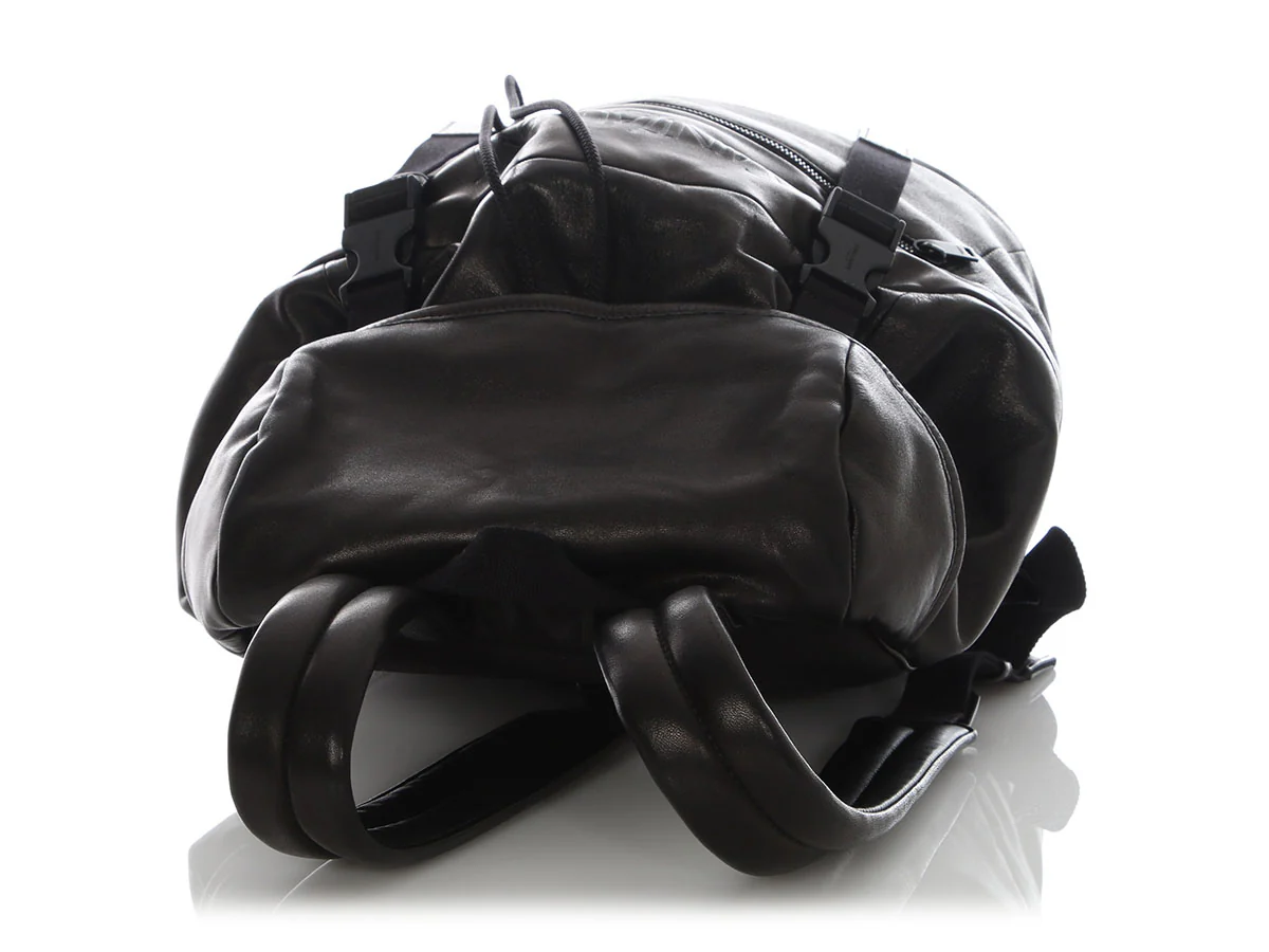 Saint Laurent Black Leather Backpack - Image 7