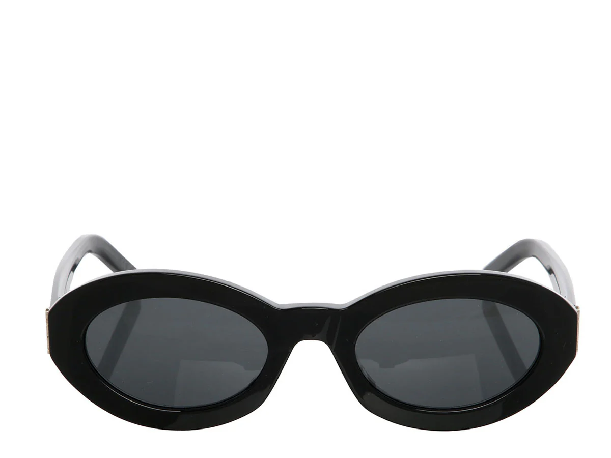 Saint Laurent Black Oval Sunglasses