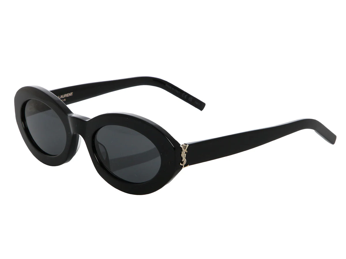 Saint Laurent Black Oval Sunglasses - Image 2