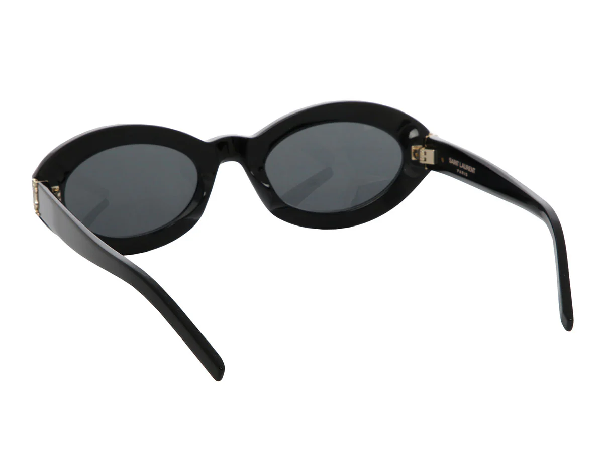 Saint Laurent Black Oval Sunglasses - Image 3