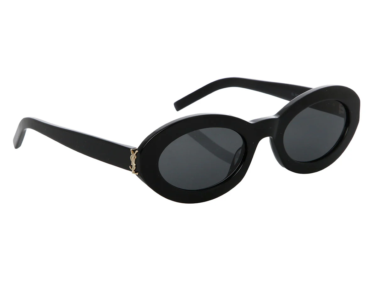 Saint Laurent Black Oval Sunglasses - Image 4