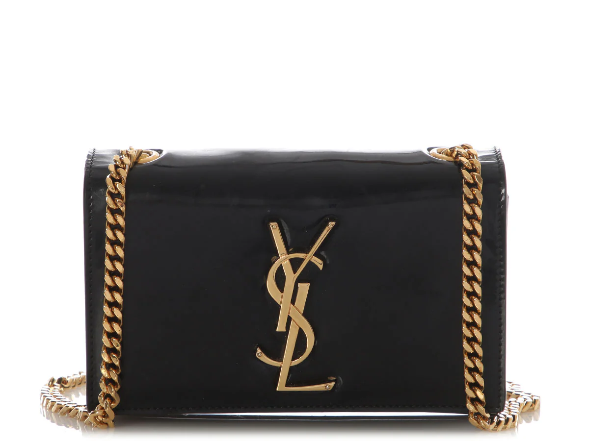 Saint Laurent Small Black Patent Leather Kate