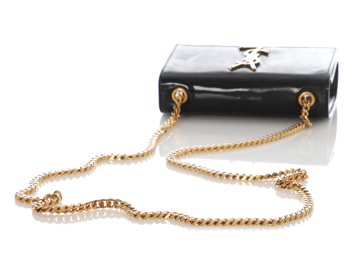 Saint Laurent Small Black Patent Leather Kate - Image 7
