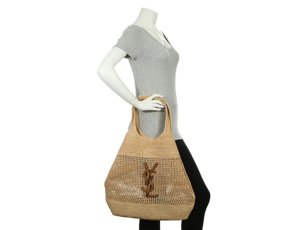 Saint Laurent Natural Raffia Icare Shopping Tote - Image 10