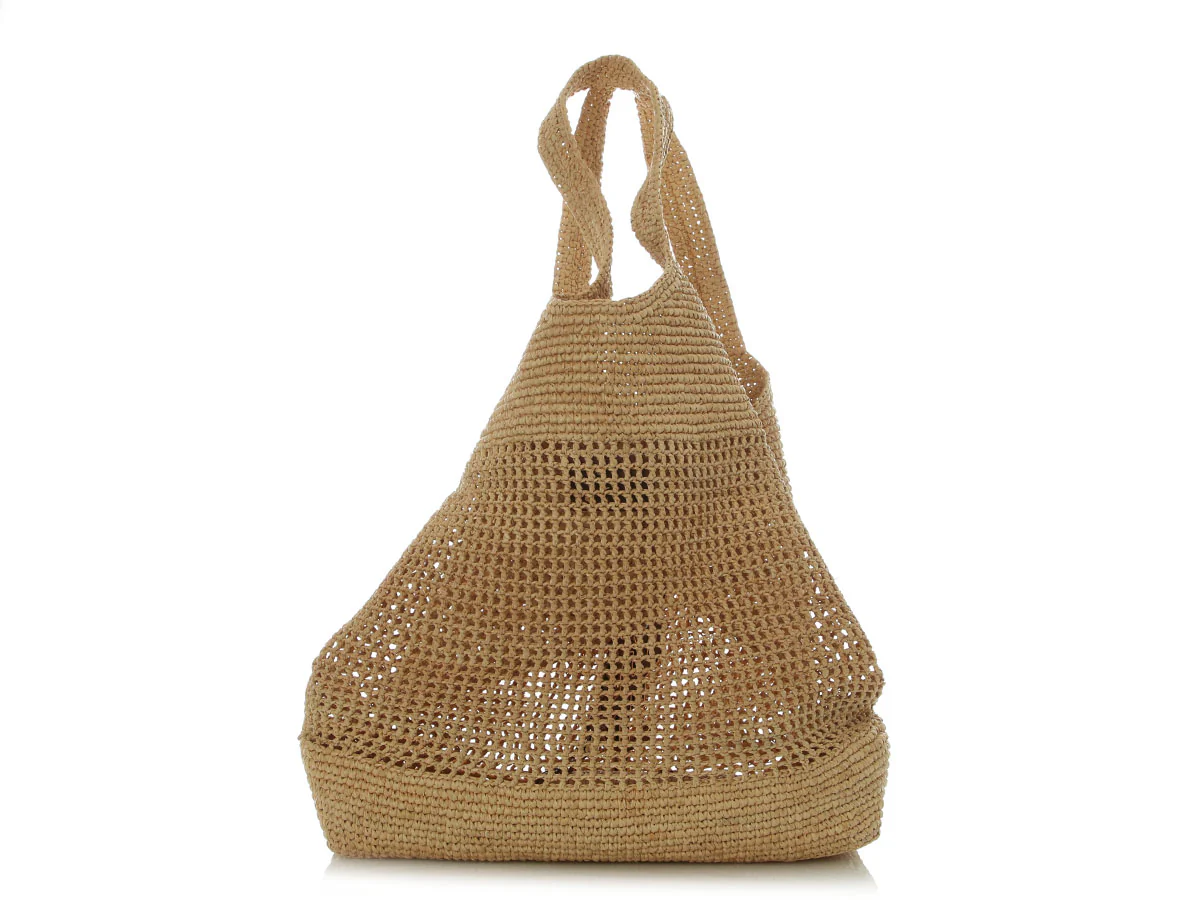 Saint Laurent Natural Raffia Icare Shopping Tote - Image 5
