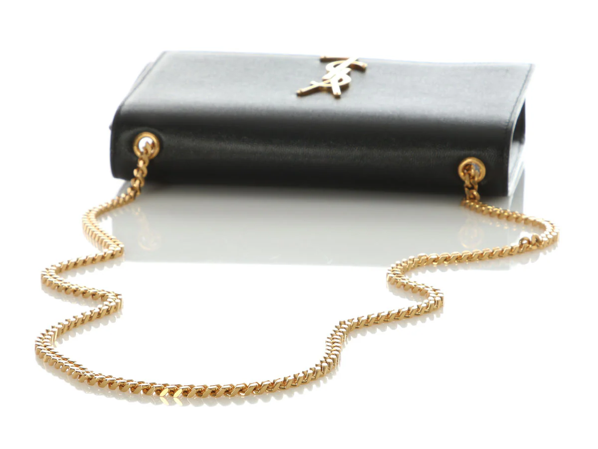 Saint Laurent Medium Black Grain de Poudre Kate - Image 7