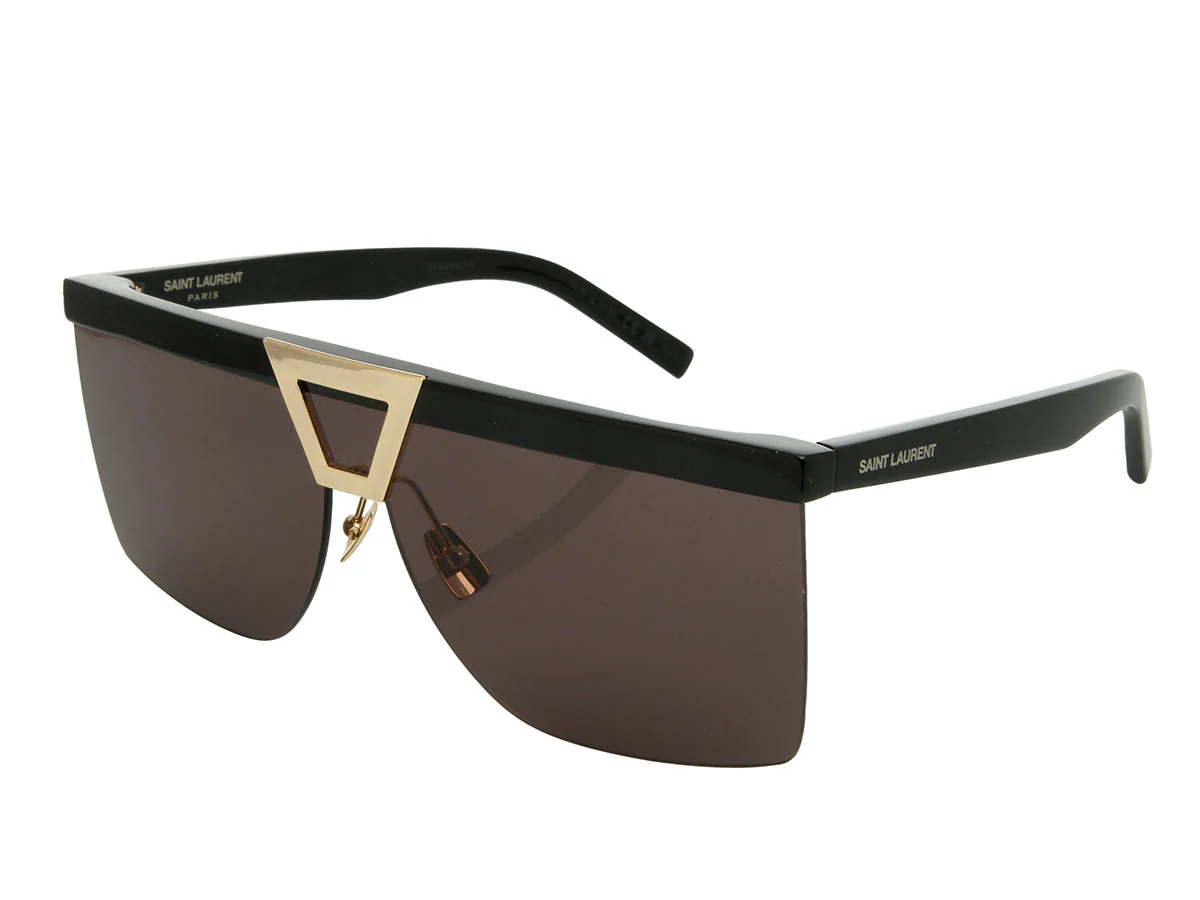 Saint Laurent Black Palace Shield Sunglasses - Image 2