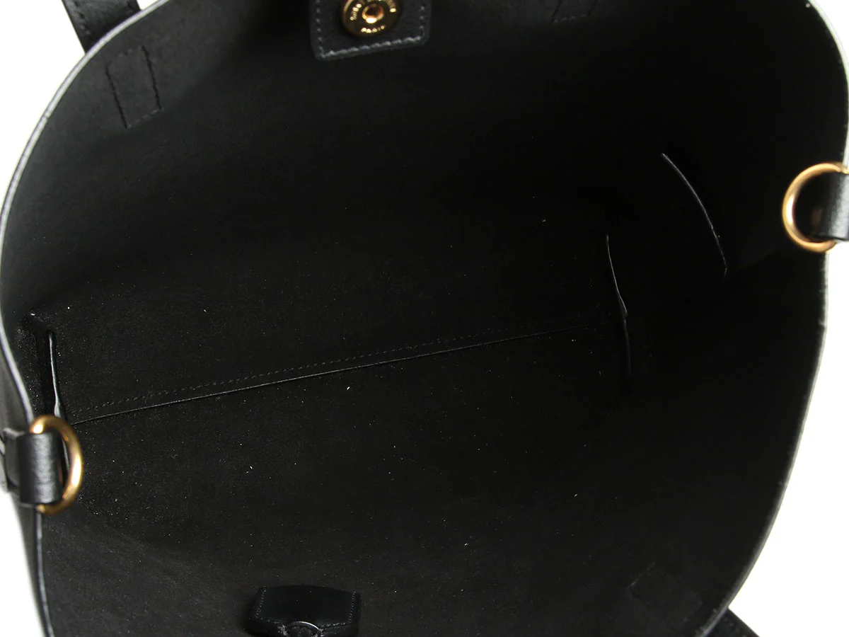 Saint Laurent Black Leather Toy Shopping Tote - Image 8