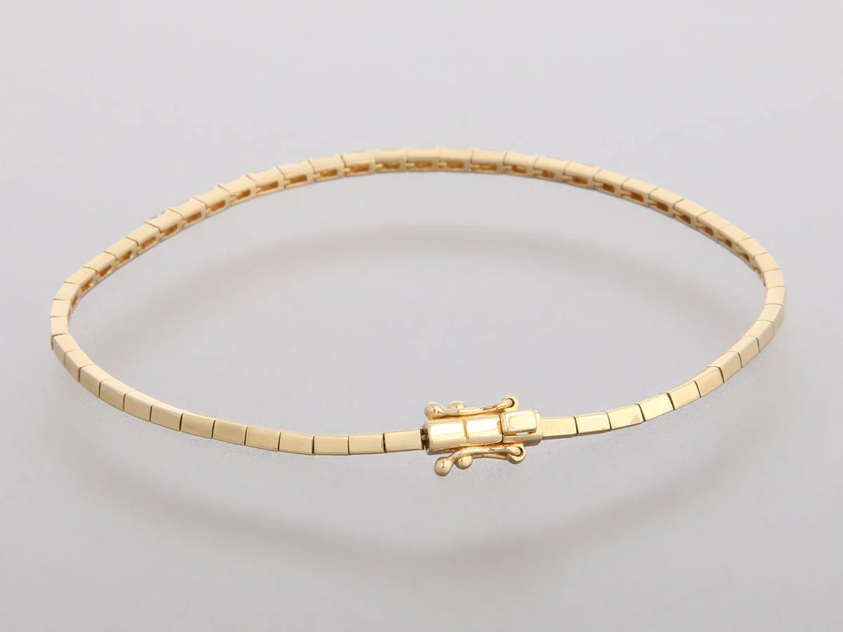 Zoe Lev 14K Yellow Gold Baguette Diamond Segment Bracelet - Image 4