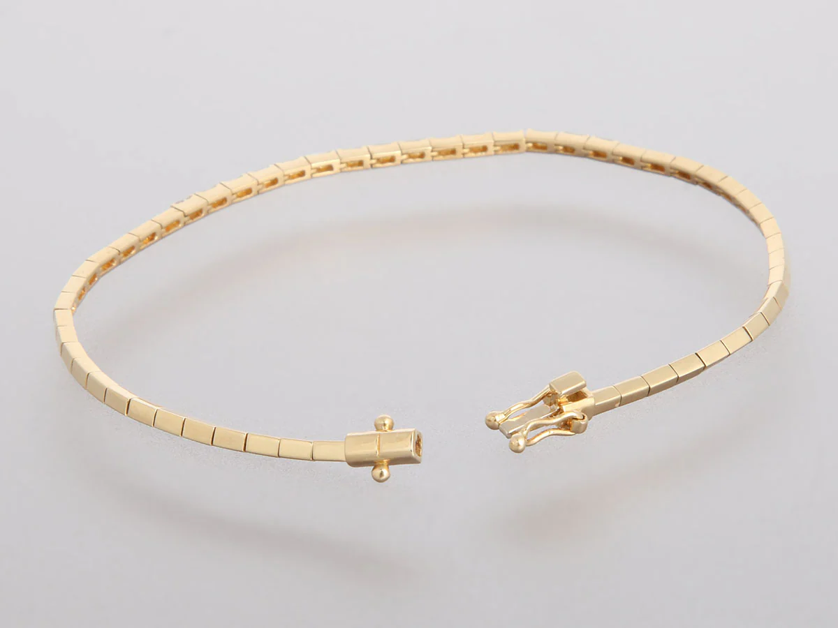 Zoe Lev 14K Yellow Gold Baguette Diamond Segment Bracelet - Image 5